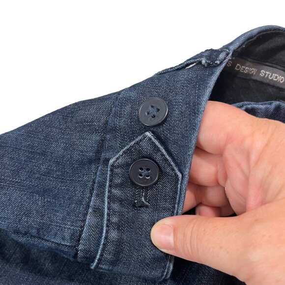 Express Jeans wide leg dark wash jeans women's sz 4 - Picture 5 of 8